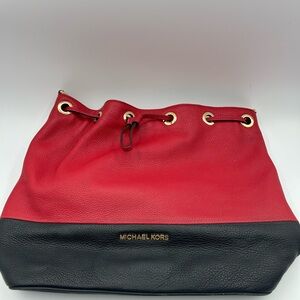 Michael Kors Red and Black Shoulder Bag